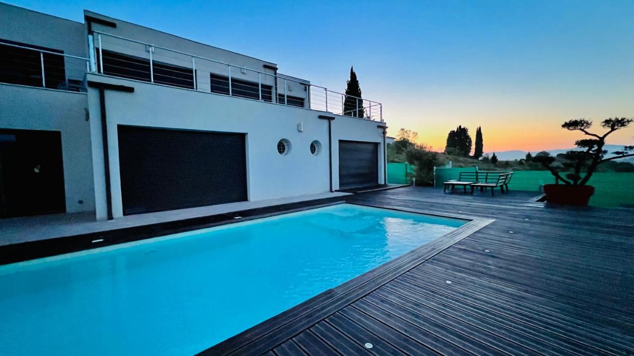 Havre De Paix, Vue Pano, Terrasse, Piscine, Nature. Villa Limoux Exterior photo