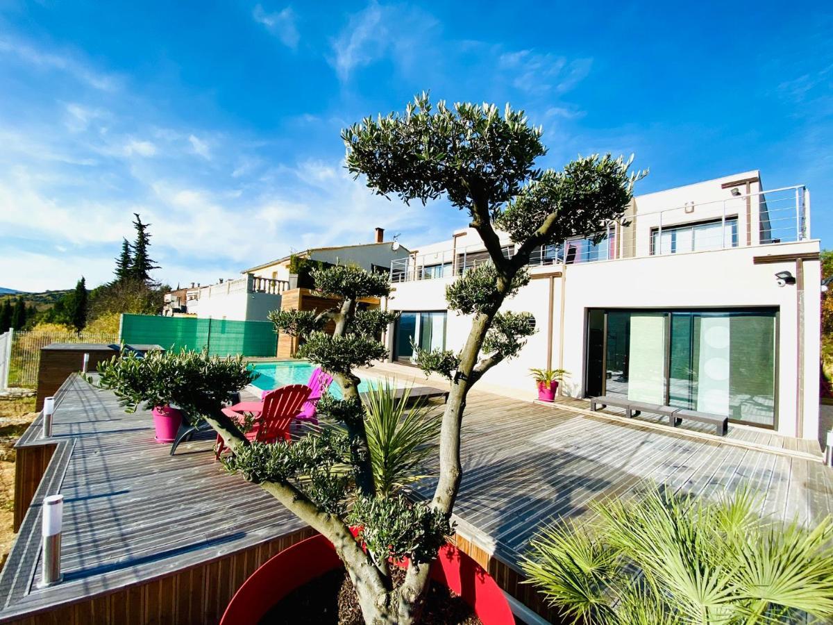 Havre De Paix, Vue Pano, Terrasse, Piscine, Nature. Villa Limoux Exterior photo