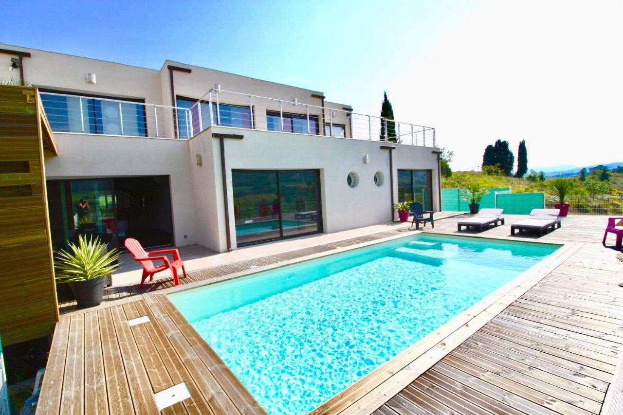 Havre De Paix, Vue Pano, Terrasse, Piscine, Nature. Villa Limoux Exterior photo