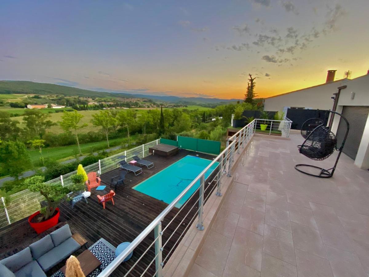 Havre De Paix, Vue Pano, Terrasse, Piscine, Nature. Villa Limoux Exterior photo